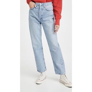 AGOLDE '90s Mid Rise Loose Straight Fit Jeans in Echo Wash